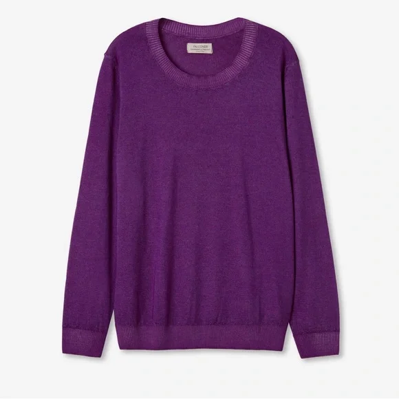NWOT FALCONERI Ultrafine Cashmere Crew Neck Sweater Violet M